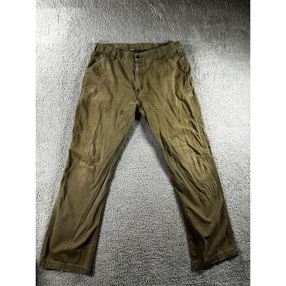 Carhartt Pants Men 38x32 Cargo Carpenter Work Distressed‎ Grunge Destroyed - Picture 1 of 12